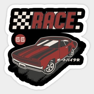 Retro Muscle Car Vintage Racing Car Lover Sticker